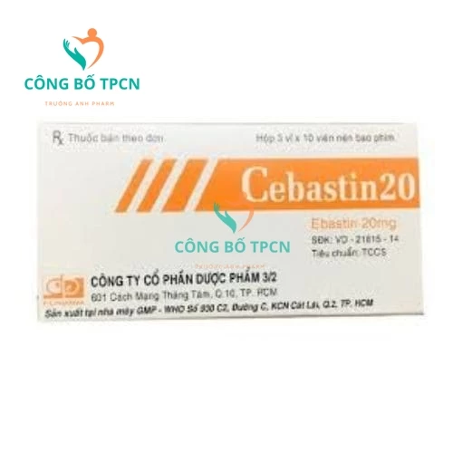 Cebastin 20 - Thuốc trị viêm mũi dị ứng, viêm kết mạc, mề đay